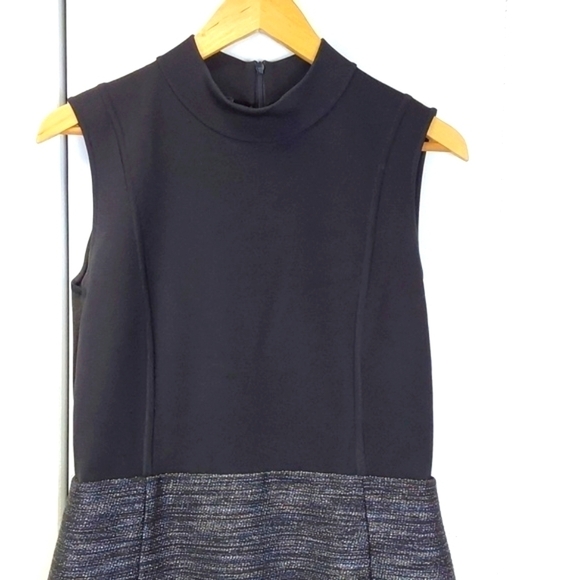 Lafayette 148 Womens Black Sleeveless Stretchy Fit & Flare Preppy Dress Sz.M - Picture 2 of 13